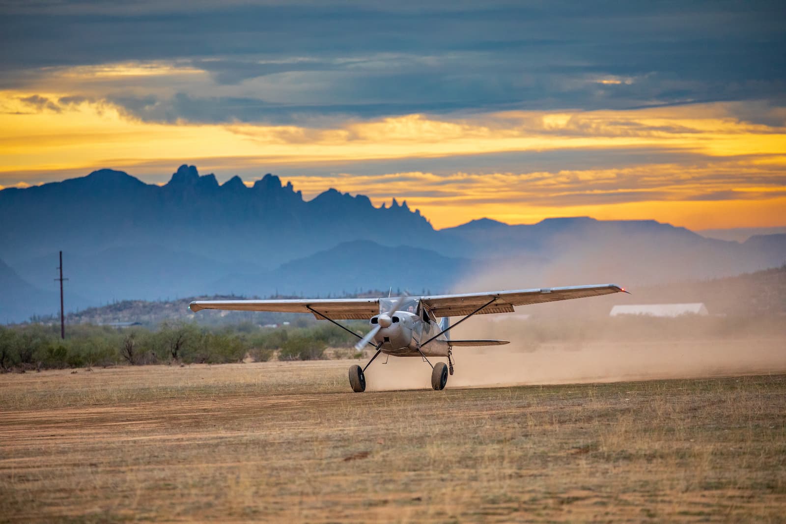 Aviation night editorial photography Arizona